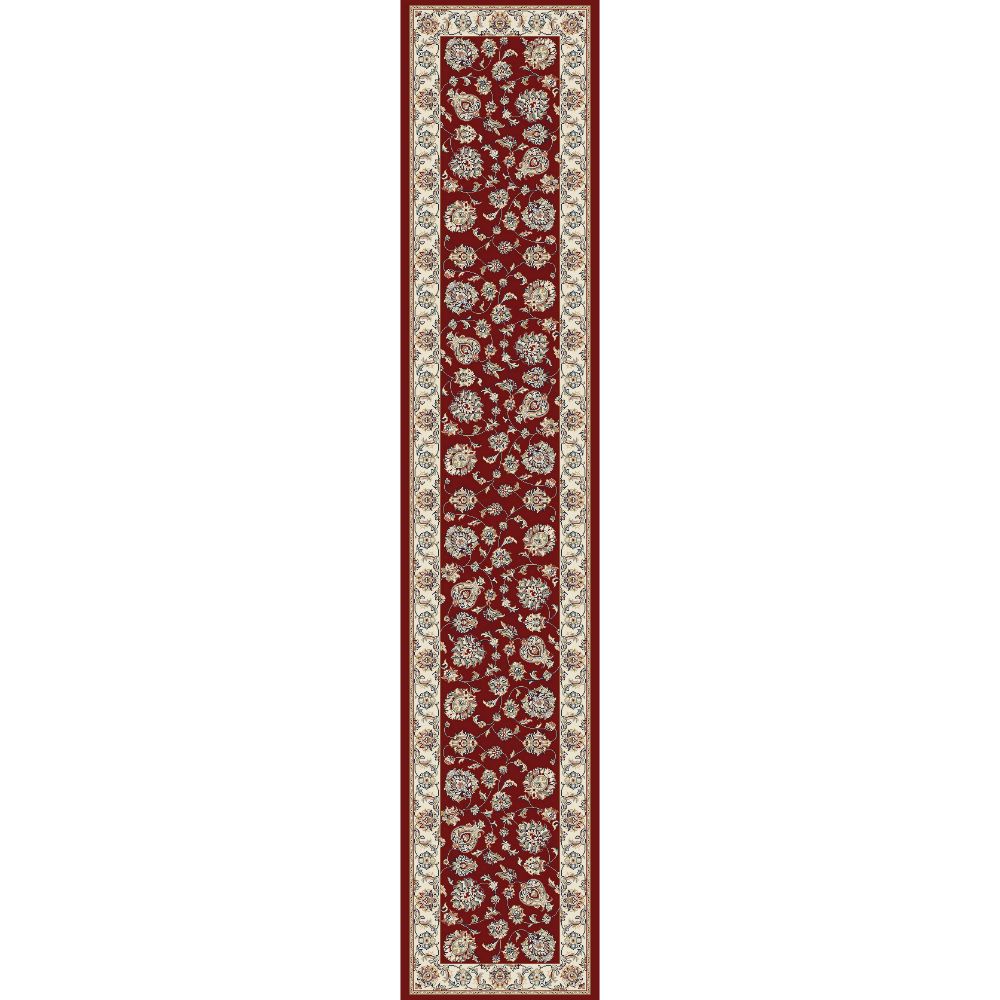 Dynamic Rugs 57365-1464 Ancient Garden 2.2 Ft. X 11 Ft. Finished Runner Rug in Red/Ivory